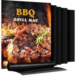 Grilio rinkinys, priedai, bbq grilio įrankiai, 5 in 1, 4 kilimėliai