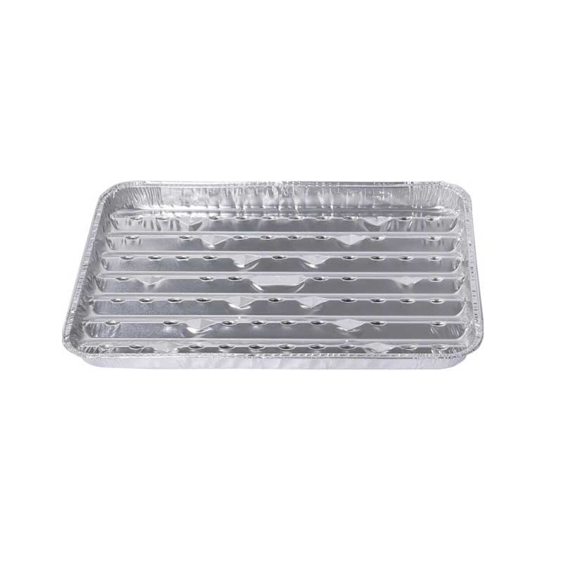 Aluminum grill tray 22 x 34 cm 51 pcs