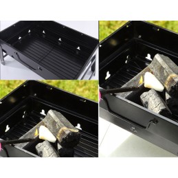 Didelė sulankstoma medžio anglis turistinė kepsninė