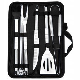 Grilio reikmenų rinkinys dėkle