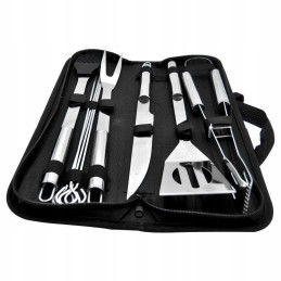 Grilio reikmenų rinkinys dėkle