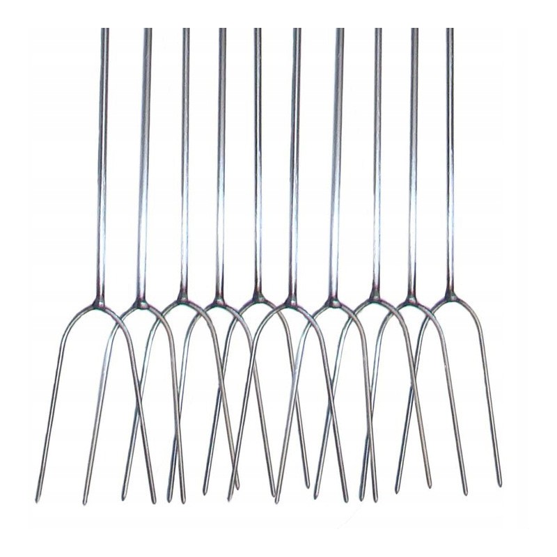 Nerūdijančio plieno laužo šakės 120cm 5 vnt