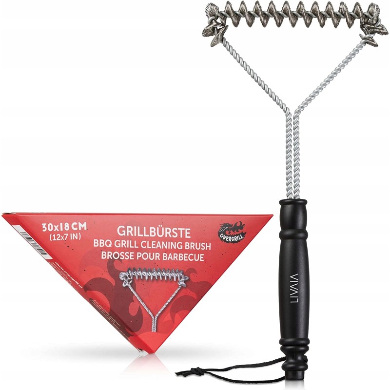 Šepetys grilio grotelių valymui pro