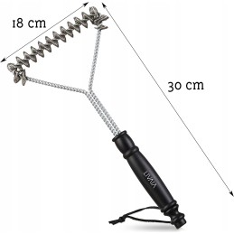 Šepetys grilio grotelių valymui pro