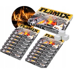 Flamix 48 žiebtuvėlis - baltas grilio kubas, 15 vnt