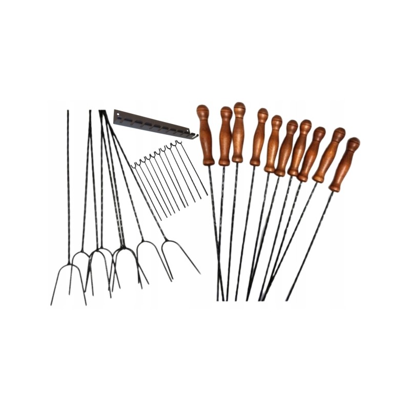 Šakučių pagaliukai laužo griliui pagaliukai 100 cm 10 vnt! + pakaba + atramos