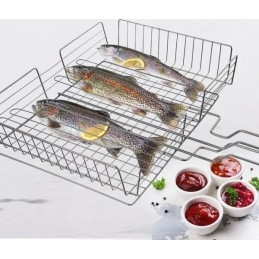 Steel grill grate 61x32 cm