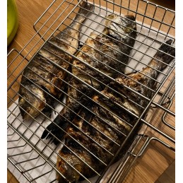 Steel grill grate 61x32 cm