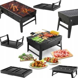 Didelė sulankstoma medžio anglis turistinė kepsninė