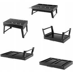 Didelė sulankstoma medžio anglis turistinė kepsninė