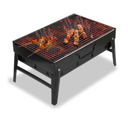 Didelė sulankstoma medžio anglis turistinė kepsninė