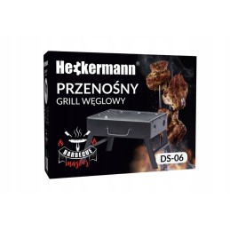 Nešiojama, sulankstoma, metalinė turistinė anglis kepsninė su lagamino rankena