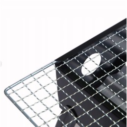 Nešiojama, sulankstoma, metalinė turistinė anglis kepsninė su lagamino rankena