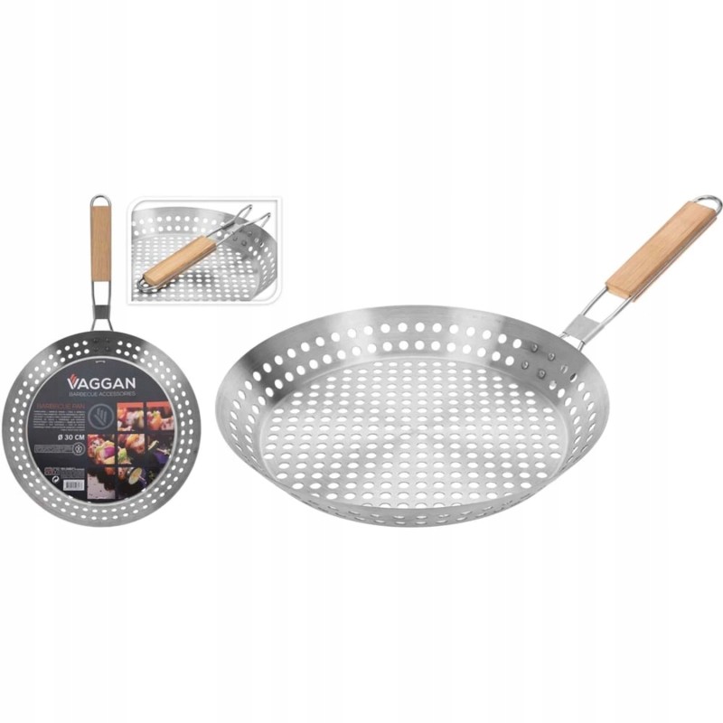 Perforated grill pan - 30 x 4 cm