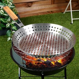 Perforated grill pan - 30 x 4 cm