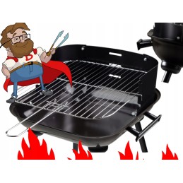 ⭐ Turistinė sodo anglis grotelė nešiojama chromo grotelių dovana ⭐