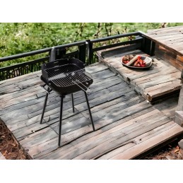 ⭐ Turistinė sodo anglis grotelė nešiojama chromo grotelių dovana ⭐