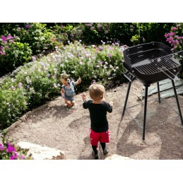 ⭐ Turistinė sodo anglis grotelė nešiojama chromo grotelių dovana ⭐