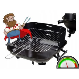 ⭐ Turistinė sodo anglis grotelė nešiojama chromo grotelių dovana ⭐