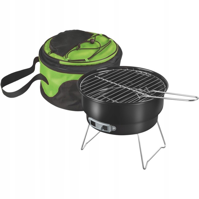 Small portable camping grill with bag