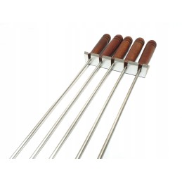 Nerūdijančio plieno grotelių šakės 120cm, 5 vnt. + pakaba