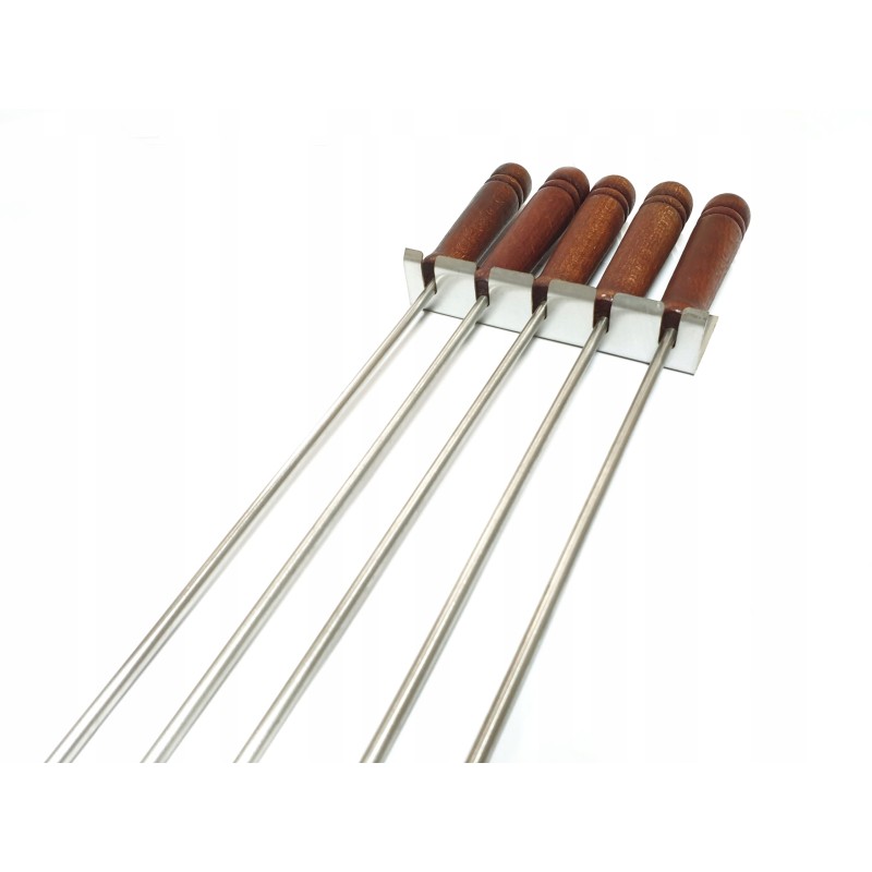 Nerūdijančio plieno grotelių šakės 120cm, 5 vnt. + pakaba