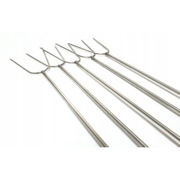 Nerūdijančio plieno grotelių šakės 120cm, 5 vnt. + pakaba