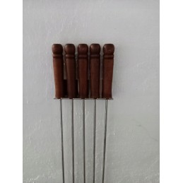 Nerūdijančio plieno grotelių šakės 120cm, 5 vnt. + pakaba