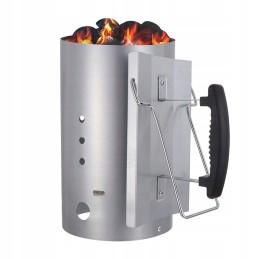 Tvirtas kaminas anglies briketų griliui apšviesti - kojokas