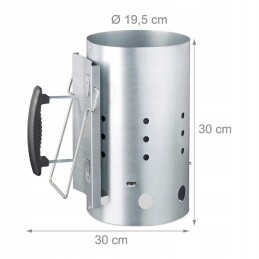 Tvirtas kaminas anglies briketų griliui apšviesti - kojokas