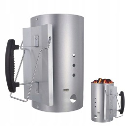 Tvirtas kaminas anglies briketų griliui apšviesti - kojokas