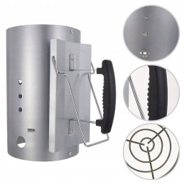 Tvirtas kaminas anglies briketų griliui apšviesti - kojokas