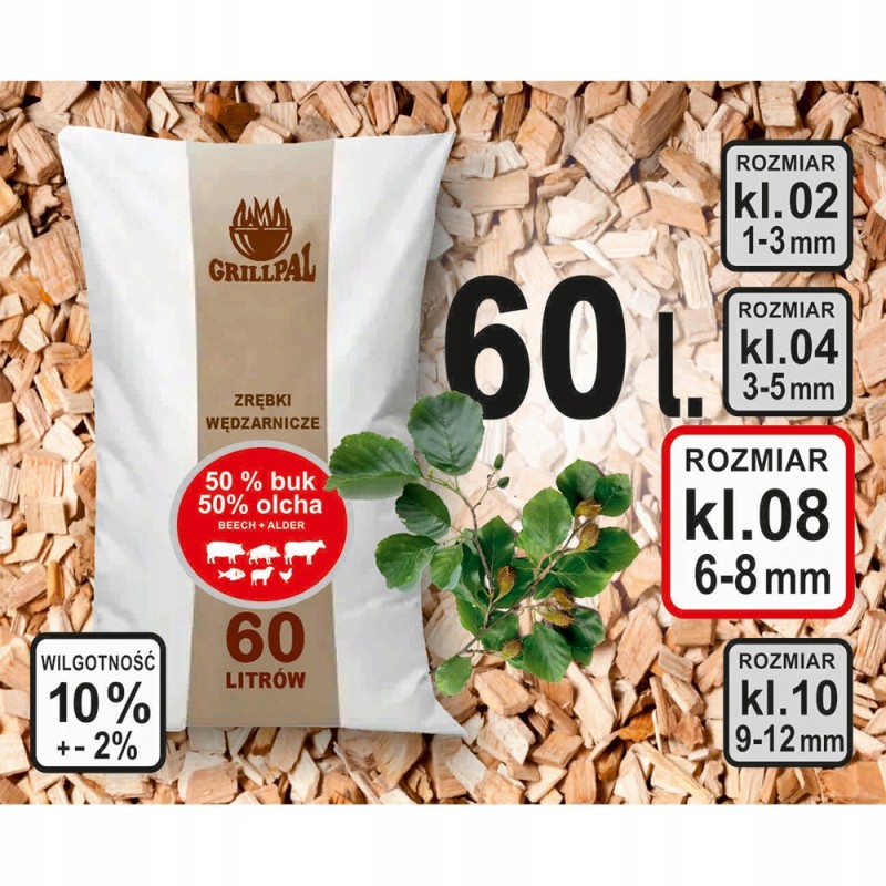 Rūkymo kotletai alksnio buko klasė 08 60l 15kg grillpal