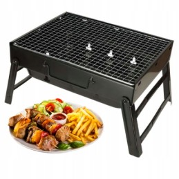 Turistinis grilis sulankstomas nešiojamas anglies grilis didelis lagaminas piknikas BBQ