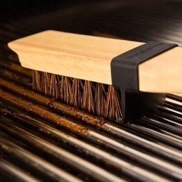 „Broil king“ grotelių šepetys, skirtas ketaus viryklėms, tvirtas, delnų plaukų šereliai