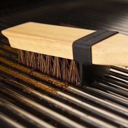 „Broil king“ grotelių šepetys, skirtas ketaus viryklėms, tvirtas, delnų plaukų šereliai