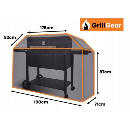 Grilio pavaros dangtis + dėklas sodui, dujinis grilis - yoer 4+1 steakmaster gg01s
