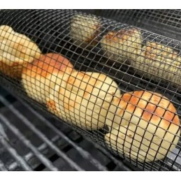 2x krepšelis daržovėms ir bulvytėms kepti, grotelės, besisukantis grilio tinklelis, 30x9cm