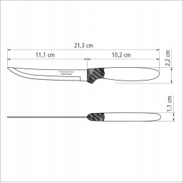Tramontina Ipanema kepsnių stalo įrankiai 12 vnt, juodi