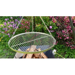 Nerūsējošā tērauda ķēde 380 cm, komplekts iekarināšanas restēm fi 70 80 cm inox