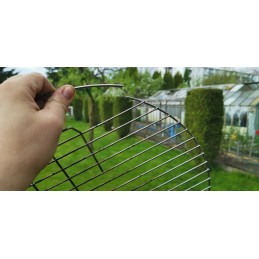 Didelės anglies grotelės su ratukais, uždara apvali peleninė