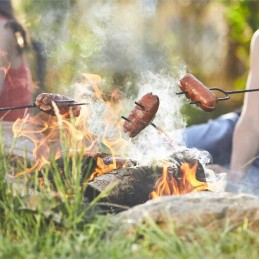 Laužo lazdos kepsniams, šakutės, židinio šakutė, dešros įdėklas, 10