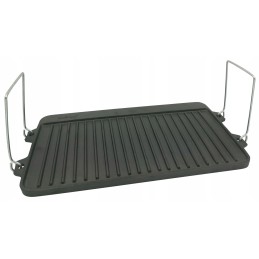 Double-sided cast iron grill plate - 44 x 24 x 2cm