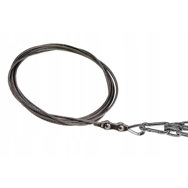 300cm virvė, 3x50cm grandinėlė grotelėms, nerūdijančio plieno trikojo rinkinys