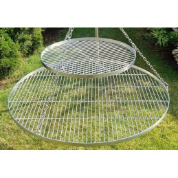 300cm virvė, 3x50cm grandinėlė grotelėms, nerūdijančio plieno trikojo rinkinys