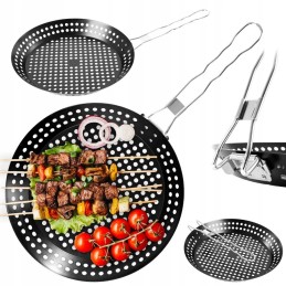 Grill pan grill plate on the grate