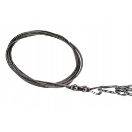 300 cm virvė, 3x50 cm grandinėlė, grotelės, nerūdijančio plieno trikojo rinkinys