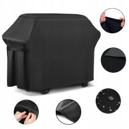 Large grill cover strong resistant grill with inscription 145x118x60cm
