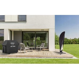 Didelis grilio dangtis tvirtas atsparus grilis su užrašu 145x118x60cm