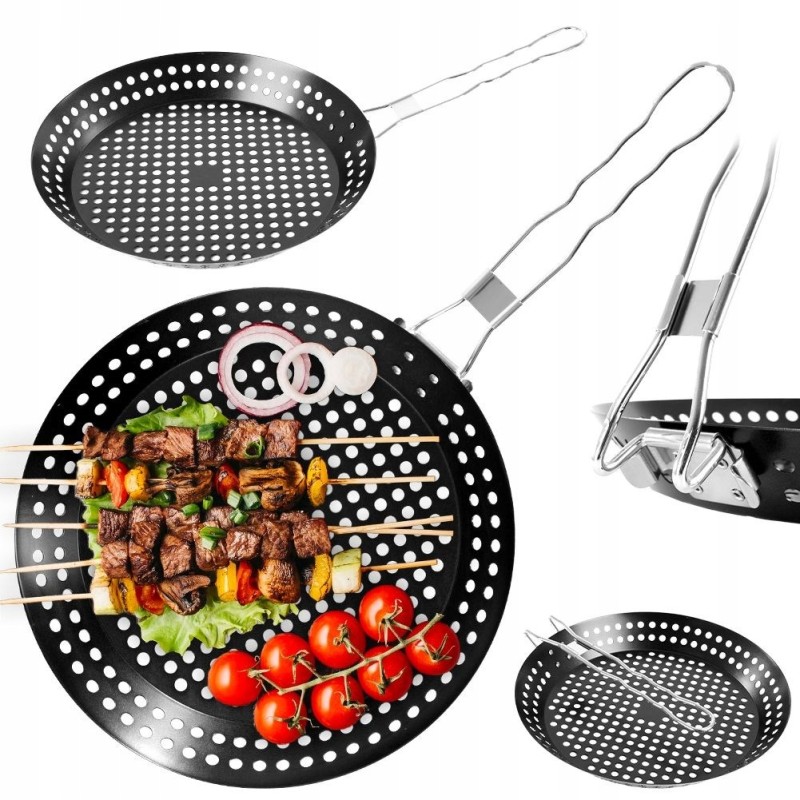 Grill pan grill plate on the grate